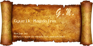 Gyurik Magdolna névjegykártya